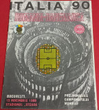 Program meci fotbal ROMANIA - DANEMARCA (preliminarii CM-Italia 15.11.1989)