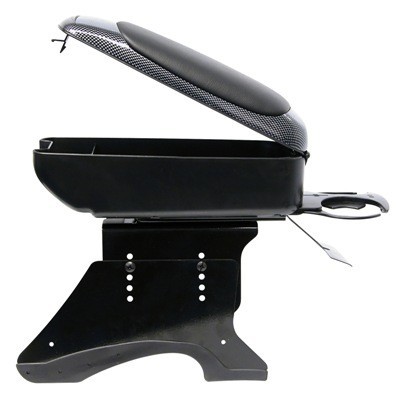 Cotiera auto universala Carpoint carbon, tapitata cu vinil negru AutoDrive ProParts foto
