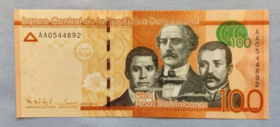 Republica Dominicană - 100 Pesos Oro (2014) foto