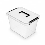 Container Plastic Cu Capac, Transparent, Orplast Simple Box - Capacitate 19l - Cu Maner, Nanobox
