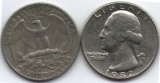 SUA 1985D - 25 cents, circulata