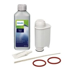 Kit de service si intretinere completa Philips Saeco Gaggia contine Filtru Brita Intenza+ Solutie decalcifiere Vaselina siliconica si set garnituri gr foto