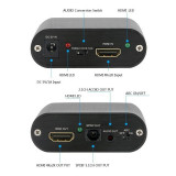 Adaptor HDMI ARC audio Extractor, HDMI la HDMI, Jack 3.5mm si SPDIF Toslink