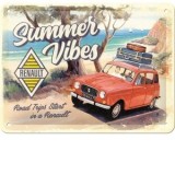 Placa decor metalica 15x20cm, Renault Summer Vibes