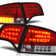 Stopuri LED compatibil cu Audi A4 B7 Avant 8ED (11.2004-03.2008) Rosu Clar TLAUA4B7RC