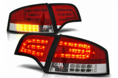 Stopuri LED compatibil cu Audi A4 B7 Avant 8ED (11.2004-03.2008) Rosu Clar TLAUA4B7RC foto