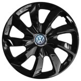 Set 4 Capace Roti 17 inch, Stig Negru Lucios, Compatibil cu Volkswagen