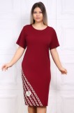 Cumpara ieftin Rochie Eleganta Tamara Bordo - 60Marimea