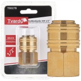 Conector rapid din alama tip mama, filet interior 1 / 2&quot;, Tvardy T00278