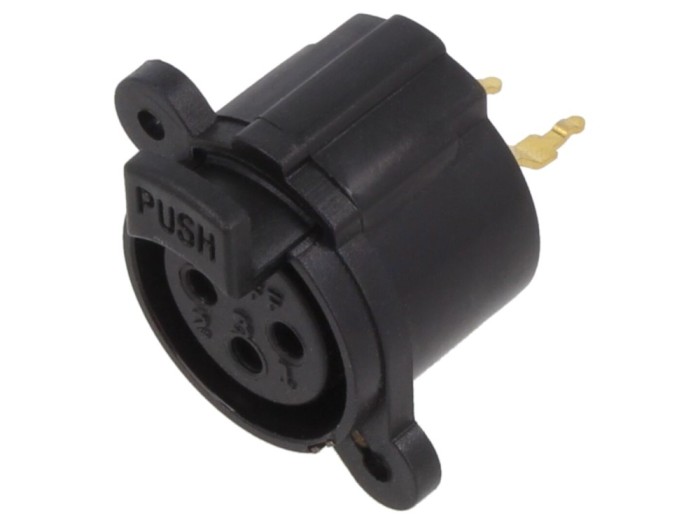 Conector XLR mamă 3 pini aurit