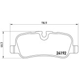 Placute frana Land Rover Discovery 4 (L319) 09.09-12.18, Discovery 4 Van (L319) 09.09-12.17, Range Rover 3 (L322) 03.02-12.12, Range Rover Sport I (L, BREMBO