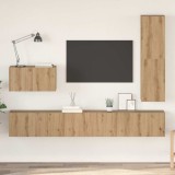 vidaXL Set comodă TV 4 pcs stejar artizanal 30.5 x 30 x 110 cm