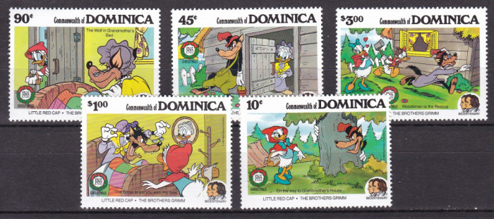 Dominica 1985 Disney Grimm MI 939-943 MNH