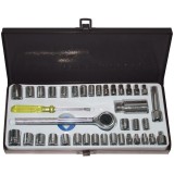Gadget 330552 - Set capete chei tubulare 4-13 mm patrat 1/4 inch si 3/8 inch 40 bucati