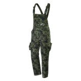 Pantaloni de lucru cu pieptar, salopeta, camuflaj, model Camo, marimea XXL/56, NEO GartenVIP DiyLine