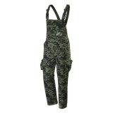 Pantaloni de lucru cu pieptar, salopeta, camuflaj, model Camo, marimea M/50, NEO GartenVIP DiyLine