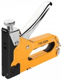 Capsator Industrial Tolsen 4-14mm, 0.7mm + 500 Agrafe - Deblocare Rapida, Ajustare Impact, GS