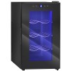 HOMCOM Frigider pentru 8 Sticle de Vinuri cu Temperatura Reglabilă 8-18&deg;C și Rafturi Reglabile, 26,5x51,5x47,5 cm, Negru | Aosom Romania