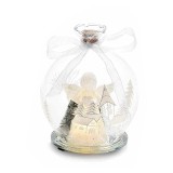 Decoratiune Craciun sticla cu leduri &Oslash; 10 x 11 H