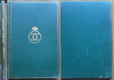 G. E. Lessing, Nathan inteleptul, 1930, legatura integral piele cu cifru regal foto