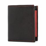 Cumpara ieftin Portofel barbati Landon PT948, piele naturala, Negru - Rosu