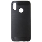 Husa Forcell Carbon silicon neagra pentru Huawei P Smart 2019