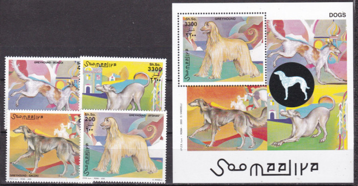 Somalia 2003 fauna caini MI 1033-1036 + bl.103 MNH