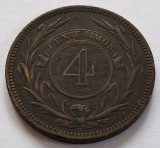 Uruguay, 4 Centesimos 1869