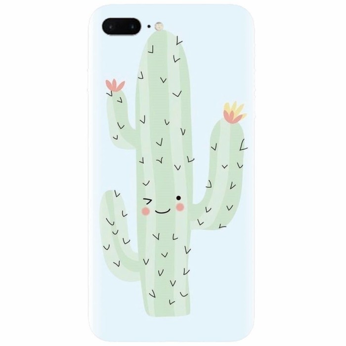 Husa silicon pentru Apple Iphone 7 Plus, Cactus