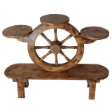 Suport de flori handmade din lemn de pin