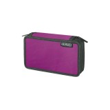 Penar echipat pentru scoala Herlitz, 2 compartimente, 23 rechizite, violet - RESIGILAT