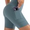 Colanti scurti Albastru Oceanic, cu Buzunar, pentru Fitness, Yoga, Aerobic,