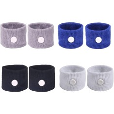 Set 8 bratari anti rau de miscare, cu punct de presiune, unisex, textil, multicolor foto