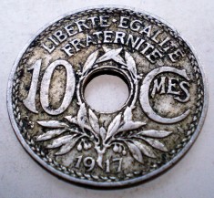 2.128 FRANTA WWI 10 CENTIMES 1917 foto
