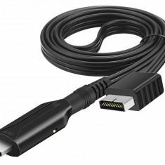 Cablu compatibil PlayStation 2 la HDMI, Active, 1M, Full HD, convertor ps2 la hdmi tata, adaptor mufa video si sunet audio, compatibilitate: consola j