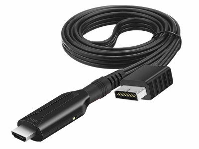 Cablu compatibil PlayStation 2 la HDMI, Active, 1M, Full HD, convertor ps2 la hdmi tata, adaptor mufa video si sunet audio, compatibilitate: consola j foto