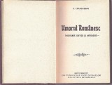 C8259N Umorul rom&acirc;nesc, &icirc;ncercare critică și antologie de P Locusteanu, fără an