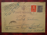 1944-C.P.circ.-CENZURAT-Ploiesti 4-stamp.M.Ungureni-Ciochina