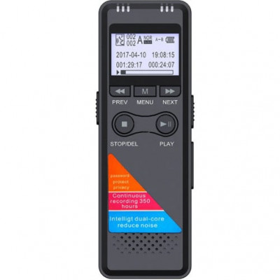 Microfon Reportofon digital iUni MEP01, MP3 Player, Memorie 32GB foto