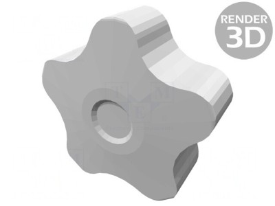 Buton Reglare &amp;Oslash;50mm Filet M12 Capac Roșu foto