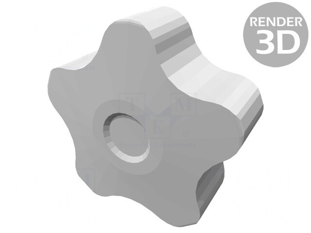 Buton Reglare &Oslash;50mm Filet M12 Capac Roșu