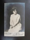Fotografie femeie, tip carte postala, inceput de secol XX
