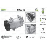 Compresor climatizare Nissan Qashqai / Qashqai +2 (J10, Jj10); Renault Grand Scenic 2 (Jm0/1), Megane 1 (Ba0/1), Megane 2 (Bm0/1, Cm0/1) Valeo 699746