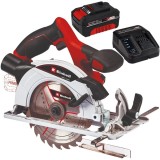 Einhell TE-CS 18/165-1 Li PXC + Starter Kit - Fierastrau circular 165x20x1.6 mm + Set 1 acumulator si incarcator Li-Ion 18 V 4 Ah