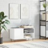 Gossi dulapuri pentru discuri alb lucios 85x38x48 cm lemn prelucrat