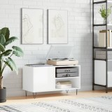 Gossi dulapuri pentru discuri alb lucios 85x38x48 cm lemn prelucrat