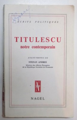 NOTRE CONTEMPORAIN par TITULESCU , 1982 foto