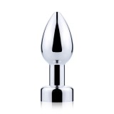 Butt Plug Metalic cu Vibratii, Reincarcabil USB, Telecomanda Wireless, Design Elegant