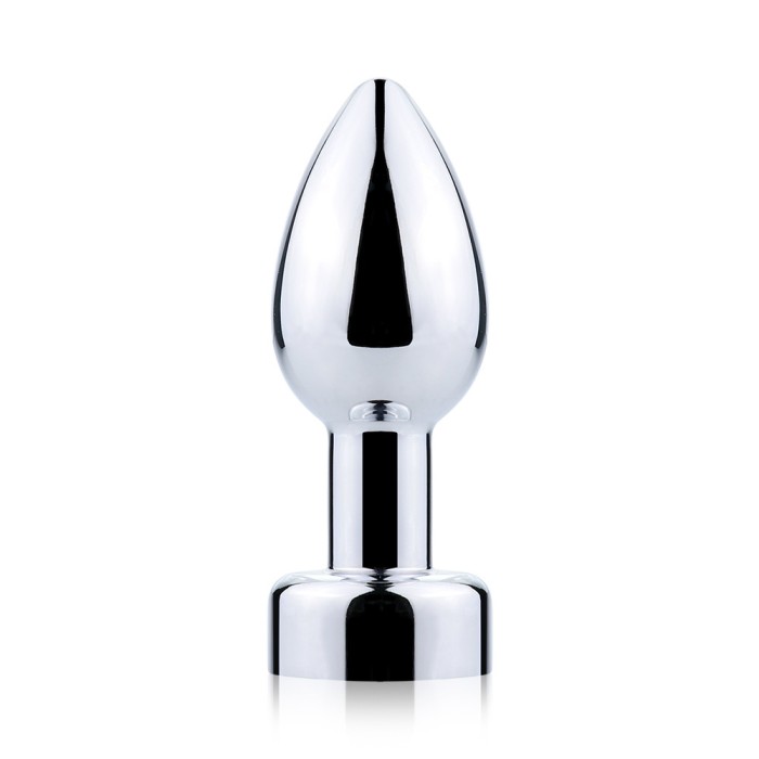 Butt Plug Metalic cu Vibratii, Reincarcabil USB, Telecomanda Wireless, Design Elegant