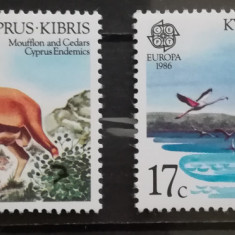 BC485, Cipru-Kibris 1986, serie fauna, Europa Cept